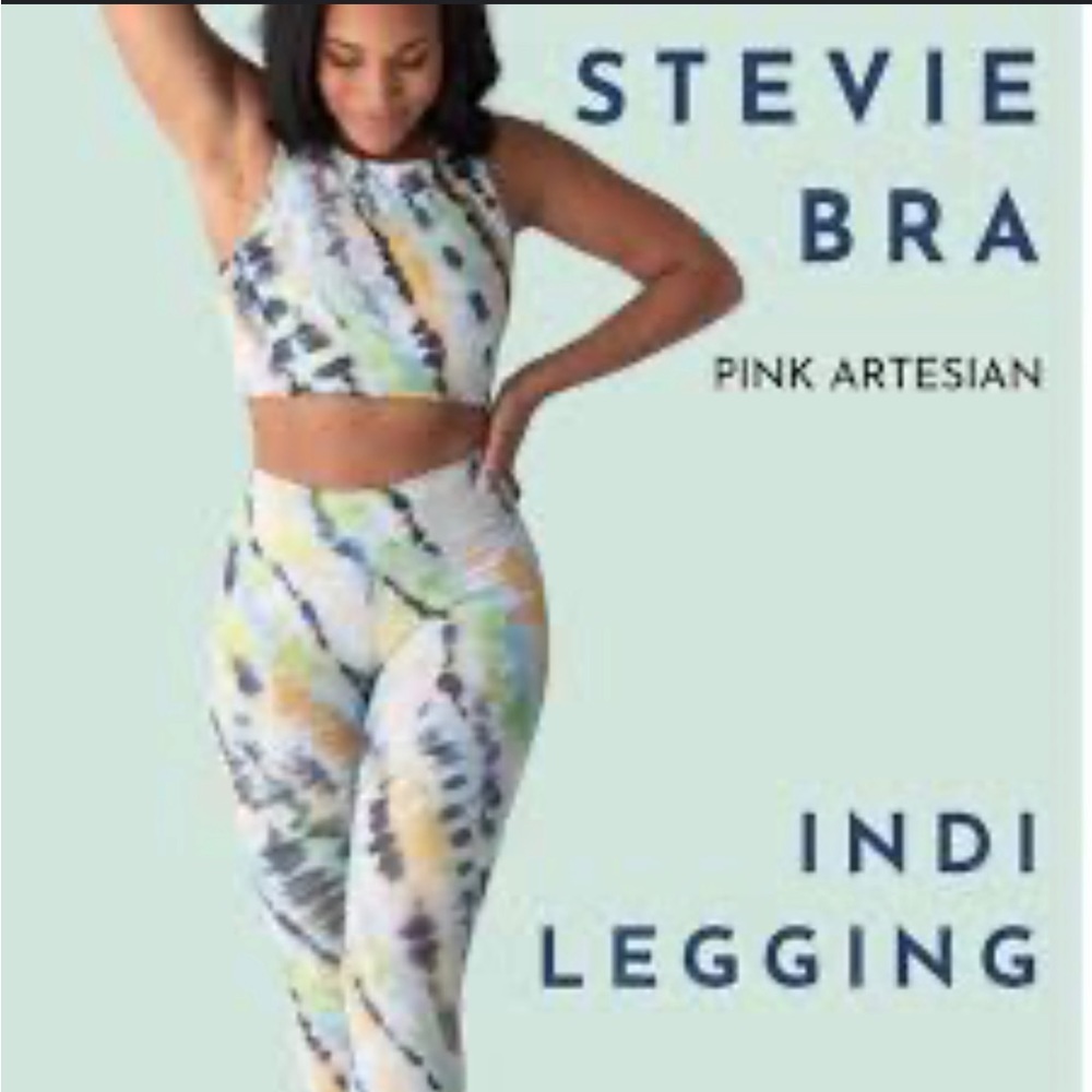 Savvi Fit Tie-Dye Legging & Sports Bra Set Size Medium